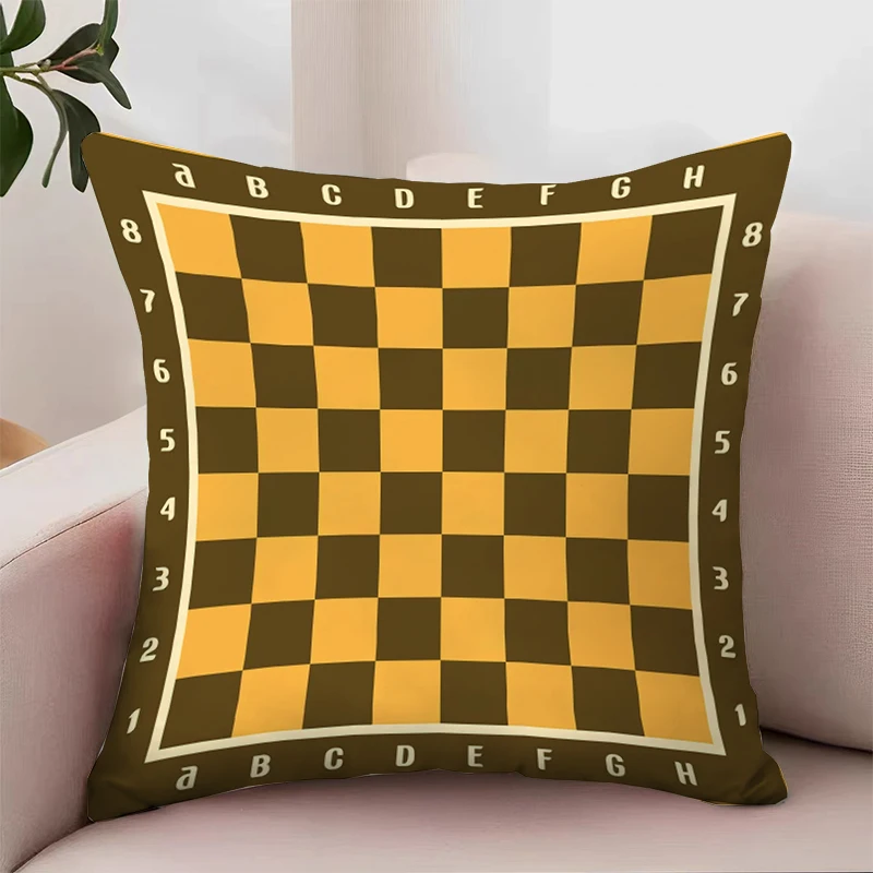 Chess Board Cover for Pillow Cases Decorative Cushion Cover 50x50 Pillowcases for Pillows 45x45 Cushions Covers Pillowcase 40x40