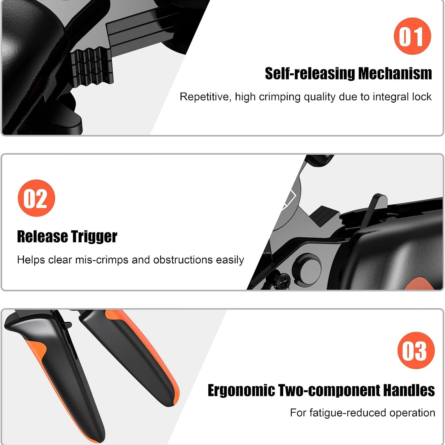 Ferrule Sleeves Terminal Crimping Tools Mini Electrical Pliers HSC8 6-4/6-6(0.25-10mm²/0.25-6mm²) Wire Connection Repair Clamp