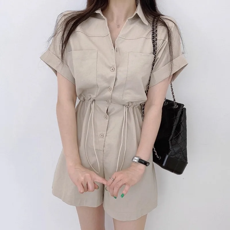 Ropa de trabajo retro de Hong Kong Oralls Conjunto de traje informal de cintura suelta para mujer al aire libre Verano 2025 Cintura alta Pierna recta Cinco cuartos...