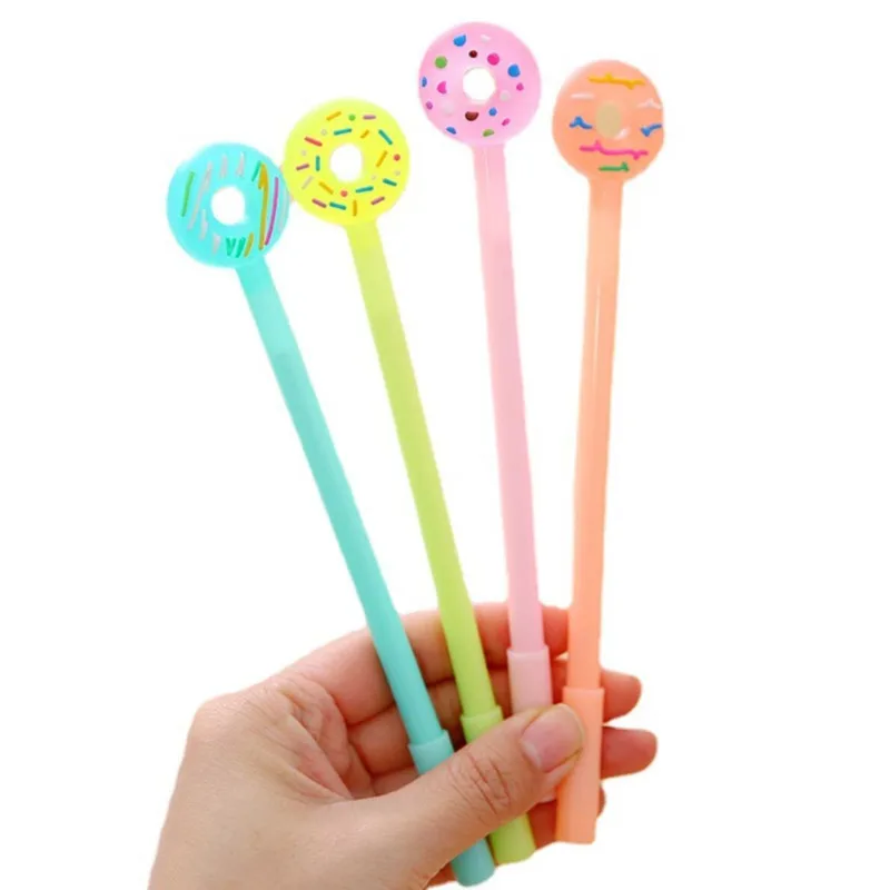 1 Piece Donut Gel Pen Stationery Cute Kawaii Doughnuts Creative School Office Supply Sweet Handle Lovely Pretty Food