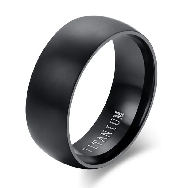 Classic Men Stainless Steel Rings Black Solid Simple Vintage Rings For Men Wedding Bands Christmas Party Jewelry Gift Wholesale