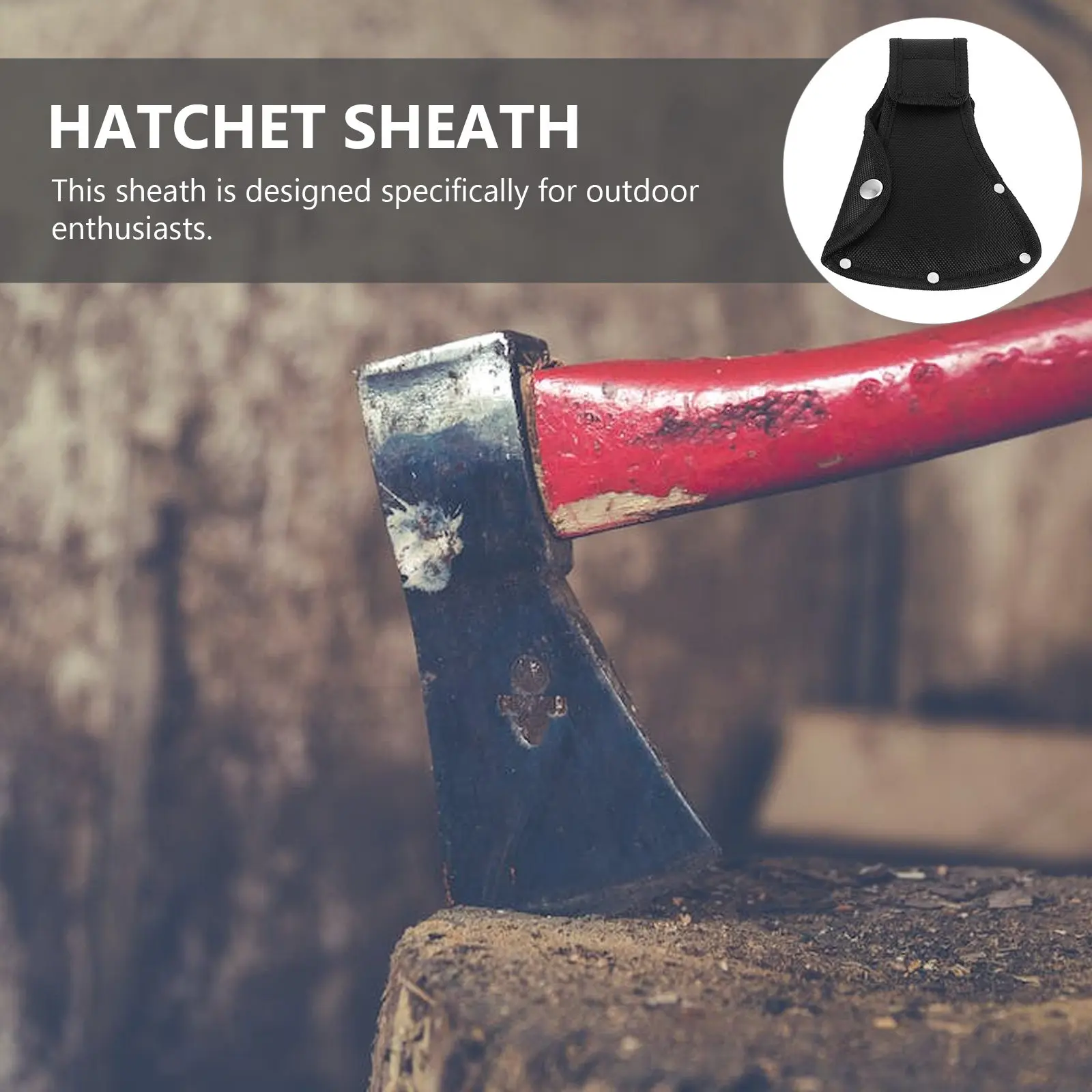 Premium Nylon Axe Sleeve Protective Cover for Hatchet Head Outdoor Camping Gear Snap Fastener Easy Open Close Portable Design