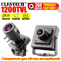 Süper Mini METAL HD güvenlik kamerası 1/3Cmos 1200TVL CVBS 2.8mm büyük geniş açı küçük ev mikro gözetim Video için braketi var