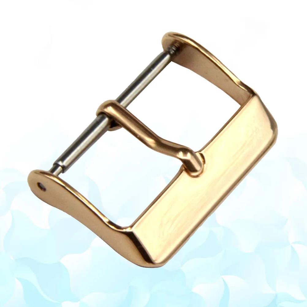 قطعة واحدة من مشبك حزام الساعة 18 ملم، مشبك معدني ممتاز، قوي وآمن مناسب للرجال والنساء، متوافق مع ساعة ذكية من السيليكون الجلدي #6