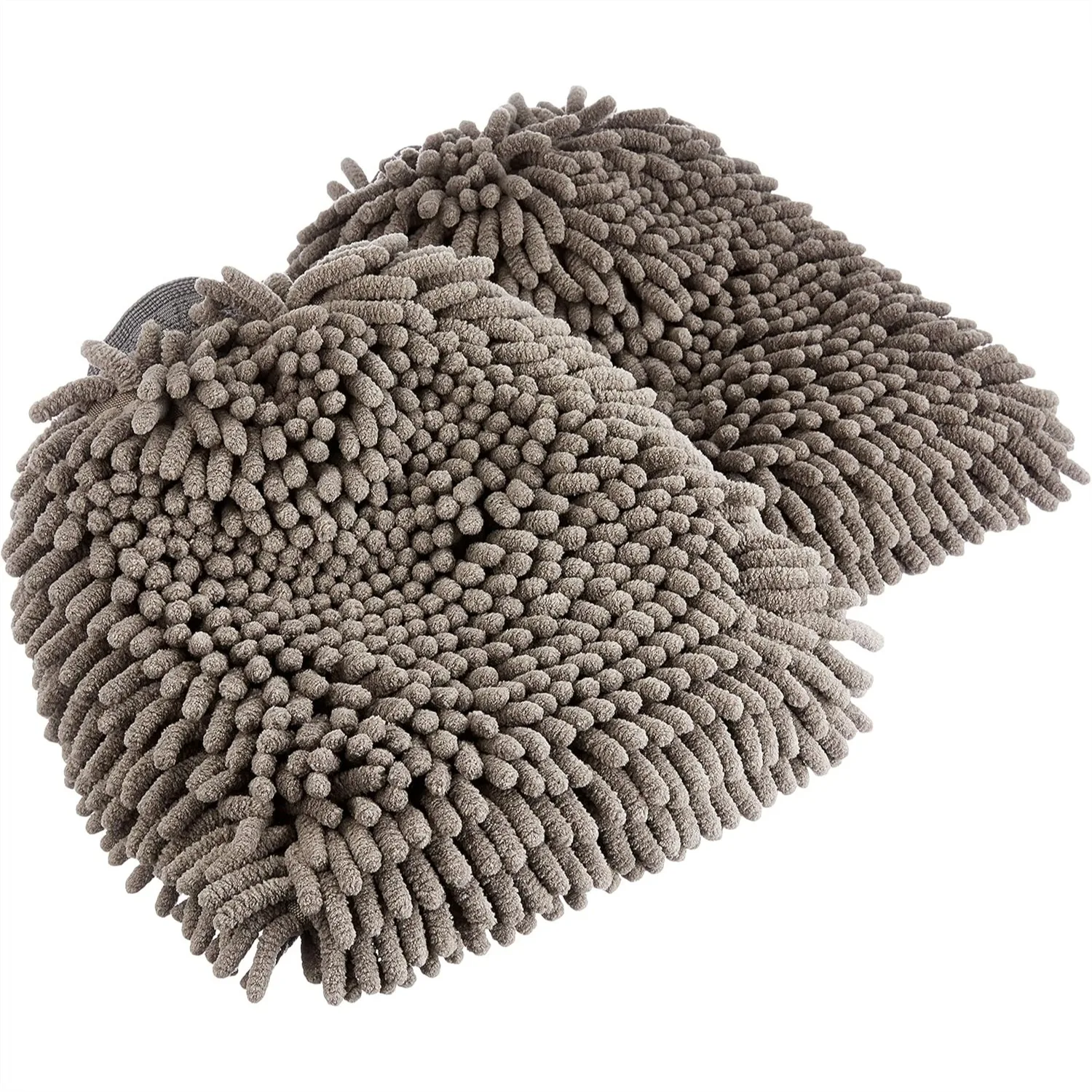 

Microfiber Car Wash Drying Mitts 2 Pack for Quick Absorbing and Scratch-Free Drying with Elastic Cuff