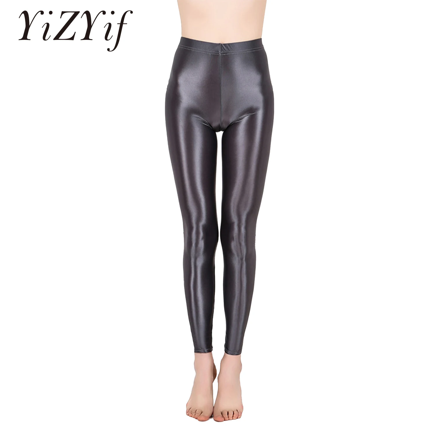 

Sexy Oil Shiny Leggings Stockings Yoga Pants Womens Mens Glossy High Waist Tights Trousers Workout Fitness Club Dance Pantyhose