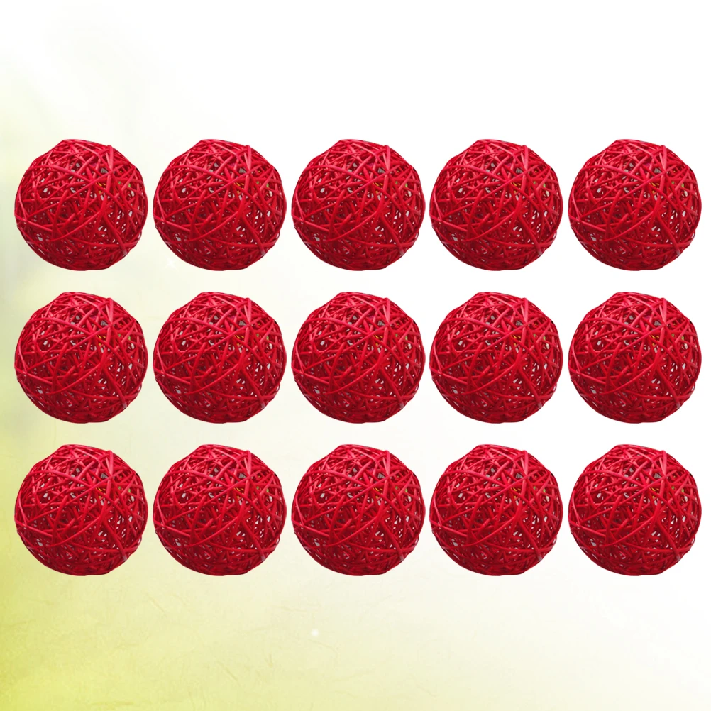 

15Pcs Vine Ball Hanging Decorations Rattan Wicker DIY Craft Ornaments for Home Cafe Christmas Hanging Ball Decorations