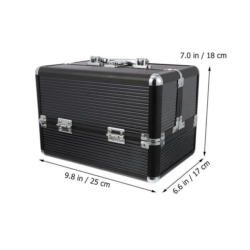 Makeup Holder Storage Box Ladies Portable High Appearance Three-layer Foldable Multifunctional Makeup Large Capacity Travel