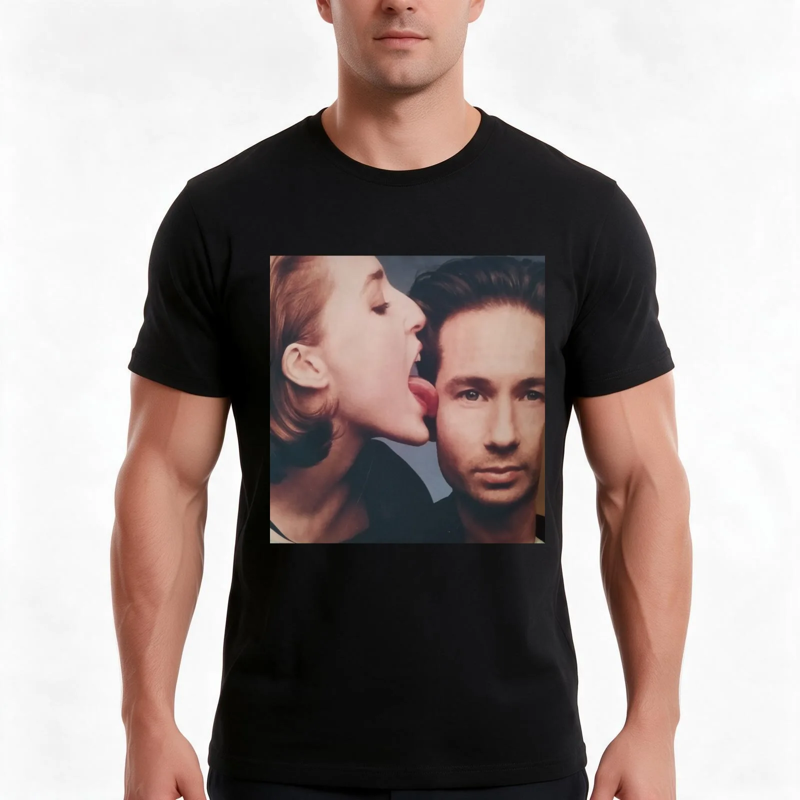 MULDER AND SCULLY GET DIRTY. X FILES T-Shirt, Summer Casual Cotton Tee, Oversized Streetwear Tops, Vintage Graphic Print