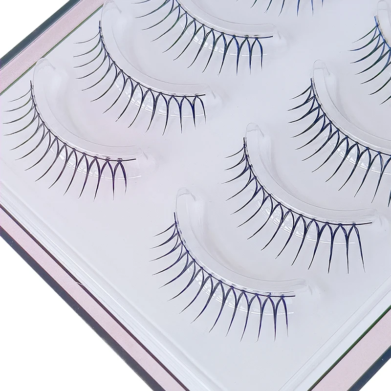 10 スタイルアイドルまつげ 6-11 ミリメートル U 字型黒/透明バンド再利用可能なラッシュ K-POP まつげ韓国ガールグループメイクつけまつげ