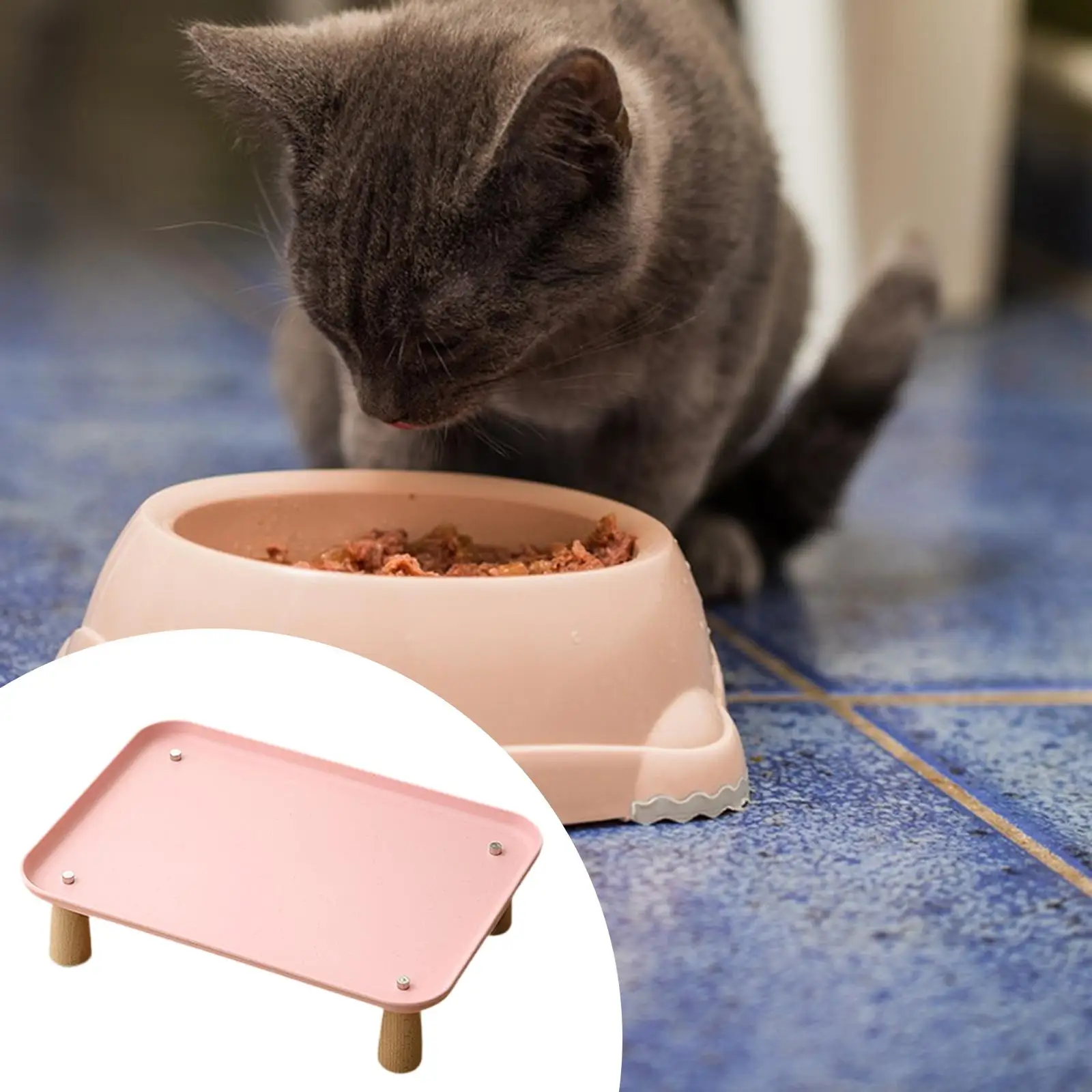 Support surélevé pour gamelles de chat pour distributeur automatique de nourriture, support ergonomique pour gamelles de chien pour une routine d'alimentation quotidienne