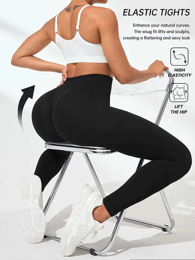 Seamless Yoga Leggings High Waist Butt Lifting Tights Summer Cool Fabric Plus Size Womens Athletic Trousers For Running Fitness image 2