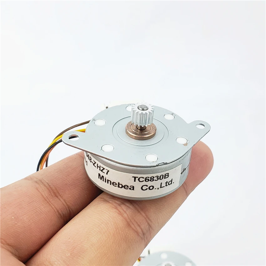 Micro Round 35mm 2-phase 4-wiring Stepping Motor 7.5° NMB Minebea PM35S-048 Stepper For Laser Barcode Printer