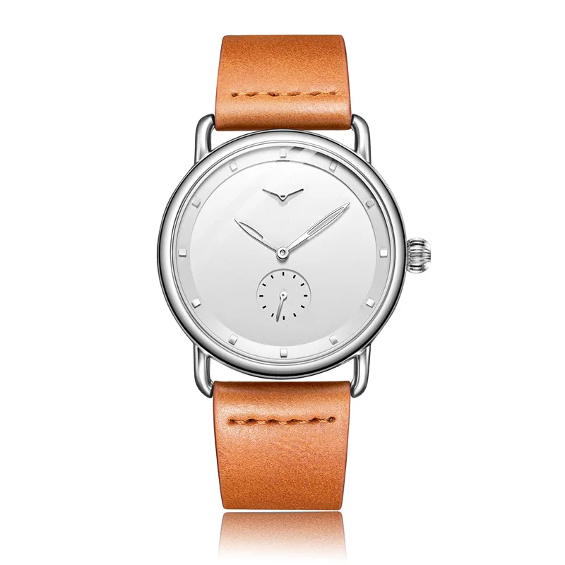 

Fashionable Casual Men's Quartz Watch Leather Belt Simple Design Popular Model for Men's Wristwatch