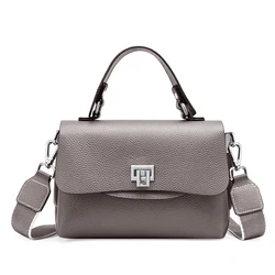 Zency kobiety prawdziwy Top skórzany-rama do torebki kopertówka luksusowy projektant torebka na ramię damski elegancki Crossbody srebrny Metal