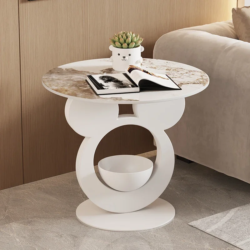 Designer Unique Coffee Table Books Space Saving Side Table Marble Top Living Room Mesa De Centro De Sala Entrance Hall Furniture image 6