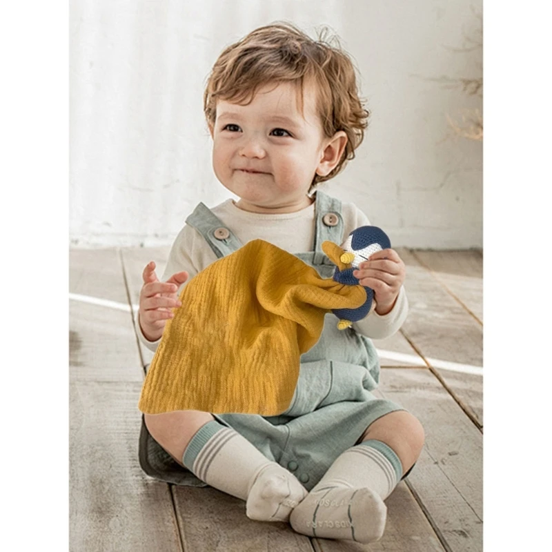 F19F Cotton Appease Towel ผ้าเช็ดตัวเด็ก Burping Cloth รูปสัตว์น่ารัก