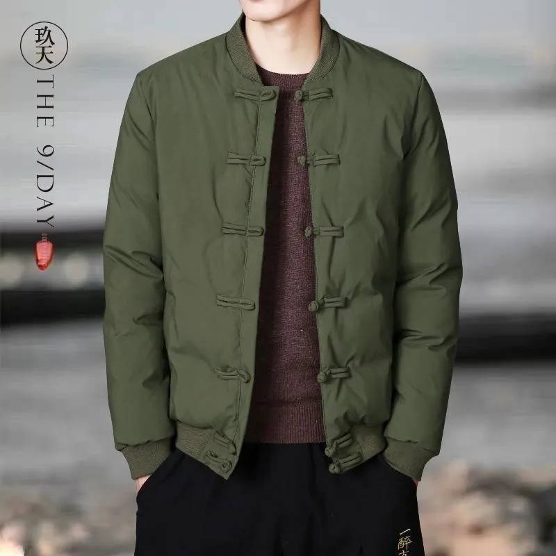 

Winter Thiened Large Size Cotton Jaet Chinese Sle Baseball orm Men's Clothing Tang Suit Button Design Long Length S...