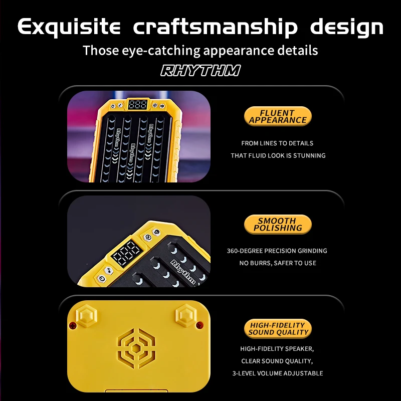 ZLang Montessori Pockets Travel Toy Electronic Music Rhythm Puzzle Game Machine Light Up Educationa Sensory Fast Push Table Game