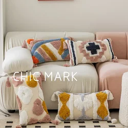 30*50cm Boho Cushion Cover Morocco Tufted Tassel Throw Pillow Cover Living Room Decoration Pillowcase Sofa Farmhouse Home Decor