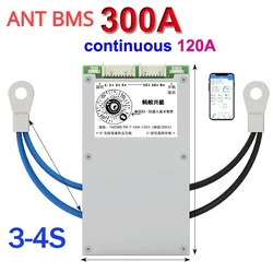 Ant BMS Bluetooth Smart BMS with Balance Li-Ion LiFePo4 LTO Battery18650 Battery Protection Board 3S 4S 12V 300A