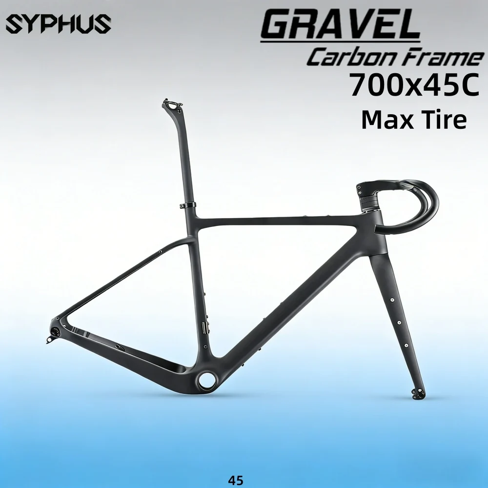 

Карбоновая гравийная велосипедная рама Syphus T1100, внутренняя прокладка кабеля, карбоновая рама BB386, карбоновая велосипедная рама с индивидуальной росписью