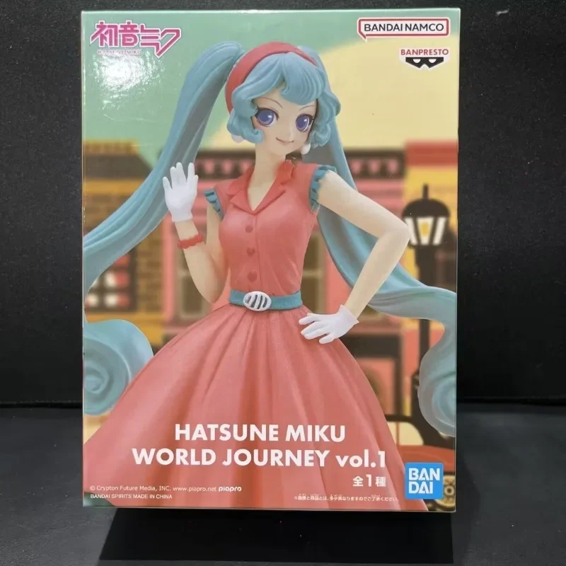 Originale Bandai Vocaloid Hatsune Miku World Journey (Vol.1) Anime Figura Raccogliere Ornamenti Figura Modello Giocattoli Regalo Di Compleanno 18 cm