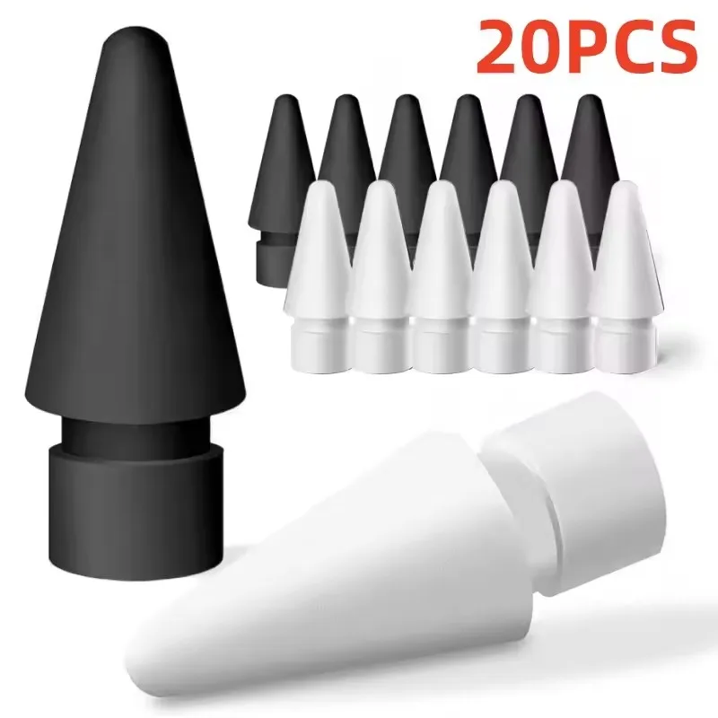 Black Replacement Tips for Apple Pencil 1st 2nd Gen Universal Wear-resistant Sensitivity Nibs for iPencil 2/1 Precision Tip