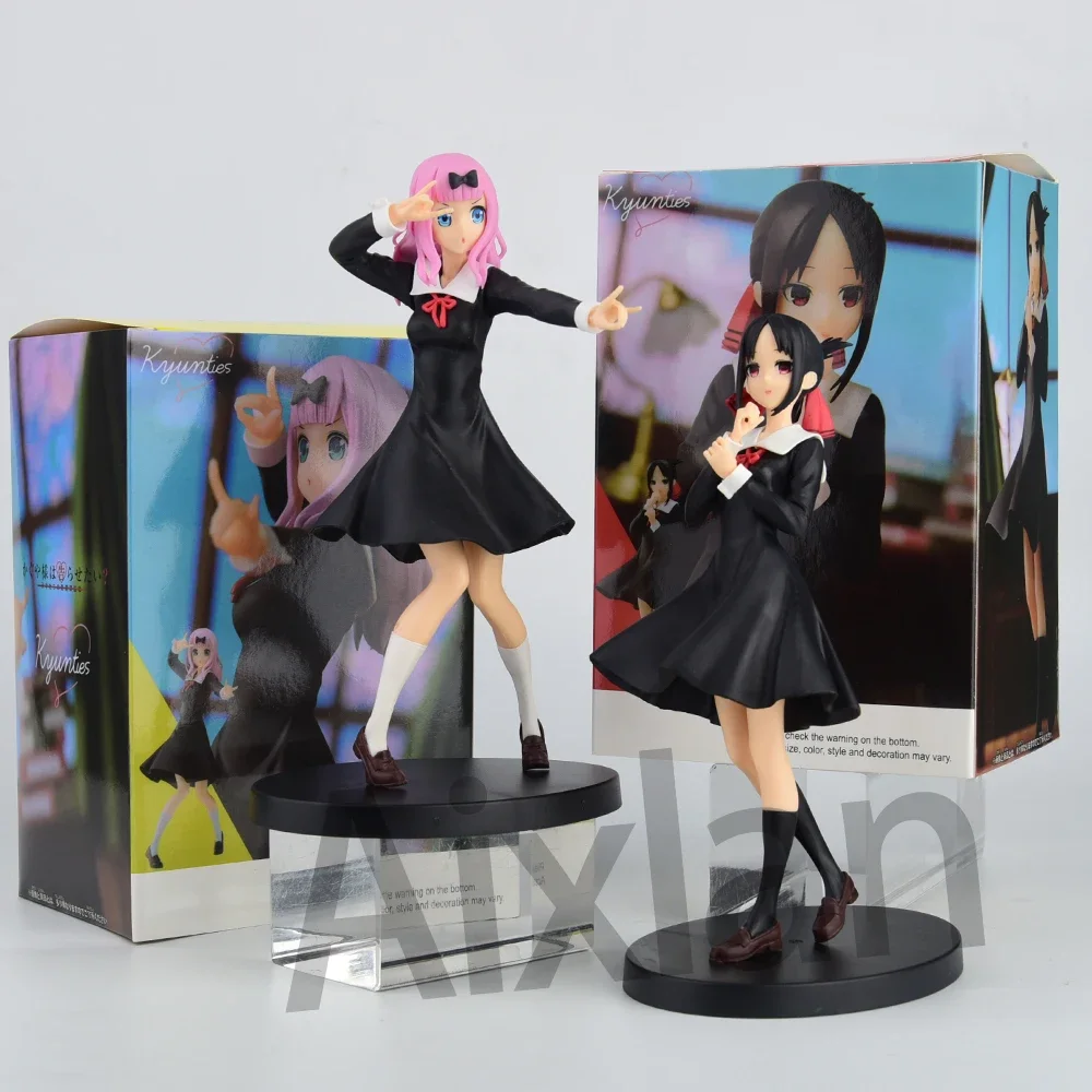 Kaguya-sama：Love Is War Anime Figure Fujiwara Chika PVC Action Figure Shinomiya Kaguya Figurine Collectible Model Toys Kid Gift