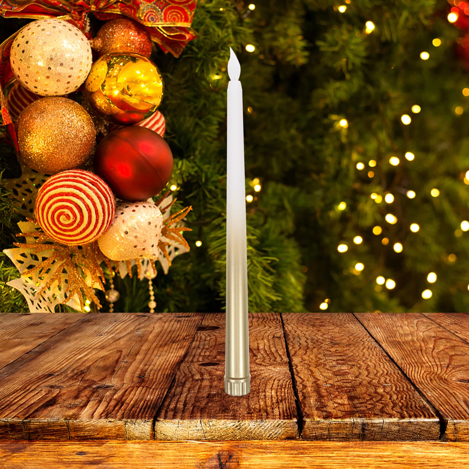 

Led Taper Candles Flameless Electric Long Rod Flickering Flame Effect For Christmas Halloween Holiday Home Decor Burgundy
