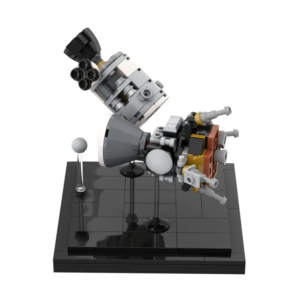 Bloques de Construcción Magnéticos Sin Marca, Modelo de Módulo de Comando Apollo 13 Odyssey y Módulo Lunar Aquarius, de High Brick Parts