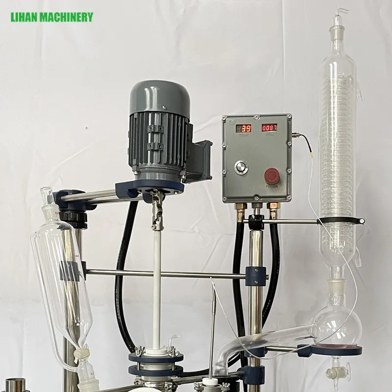 Factory Customized Industrial Anti-explosion Reactor 50L Single Glass Reactor Digital Control Single Layer Glass Reactor