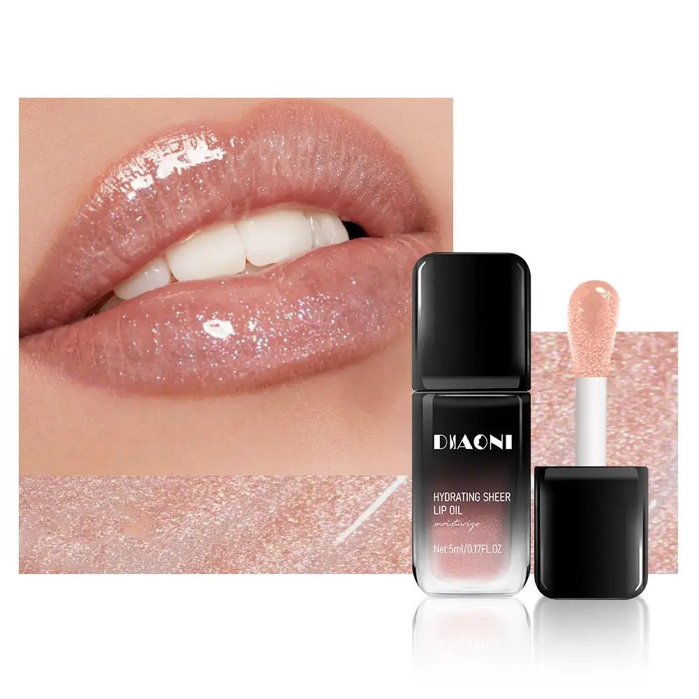 Acqua Luce Vetro Smalto per labbra Specchio idratante Labbra Olio Mini Carino Gloss Labbra Perlescente Nutriente Idratante Tootsie Glitt T3M9