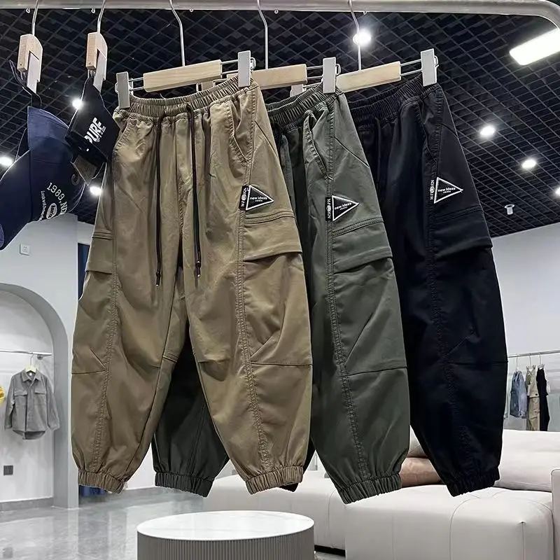 

Boys Workers Trousers 2023 Spring And Autumn New Fashion and Handsome Children's Casual Trousers Spring Mid Size Childrens Pants