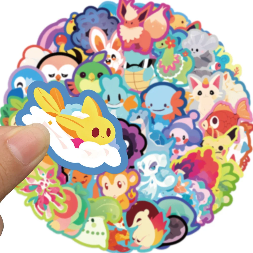 Impermeável Pokémon Graffiti Adesivos, Anime Decalques, Desenhos Animados Bonitos, Brinquedo Do Miúdo, DIY, Garrafa De Água, Capacete, Guitarra, Etiqueta Kawaii, 10 Pcs, 30 Pcs, 50Pcs