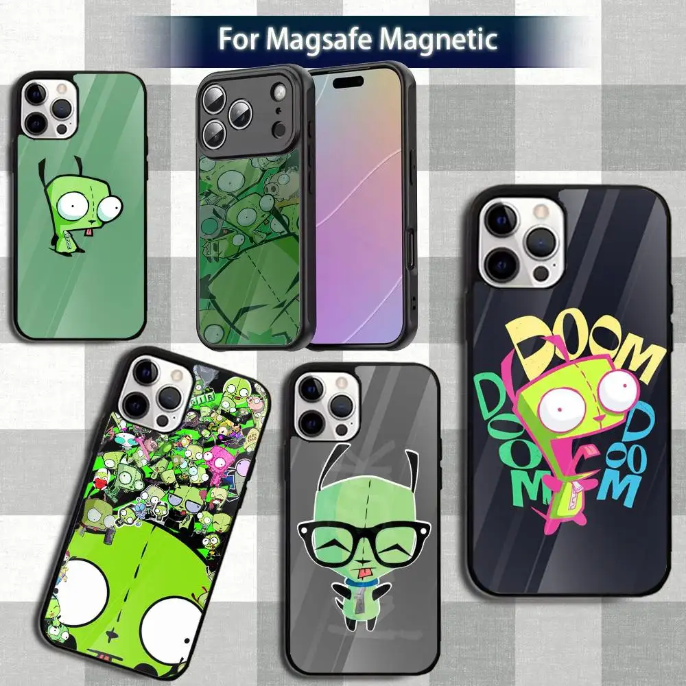 

Cool Invader Z-Zim G-Gir-es Phone Case For iPhone 13,12,15,17,11,16,14,Pro,Max,Plus,Mini,Magsafe,Magnetic Wireless Charging Case