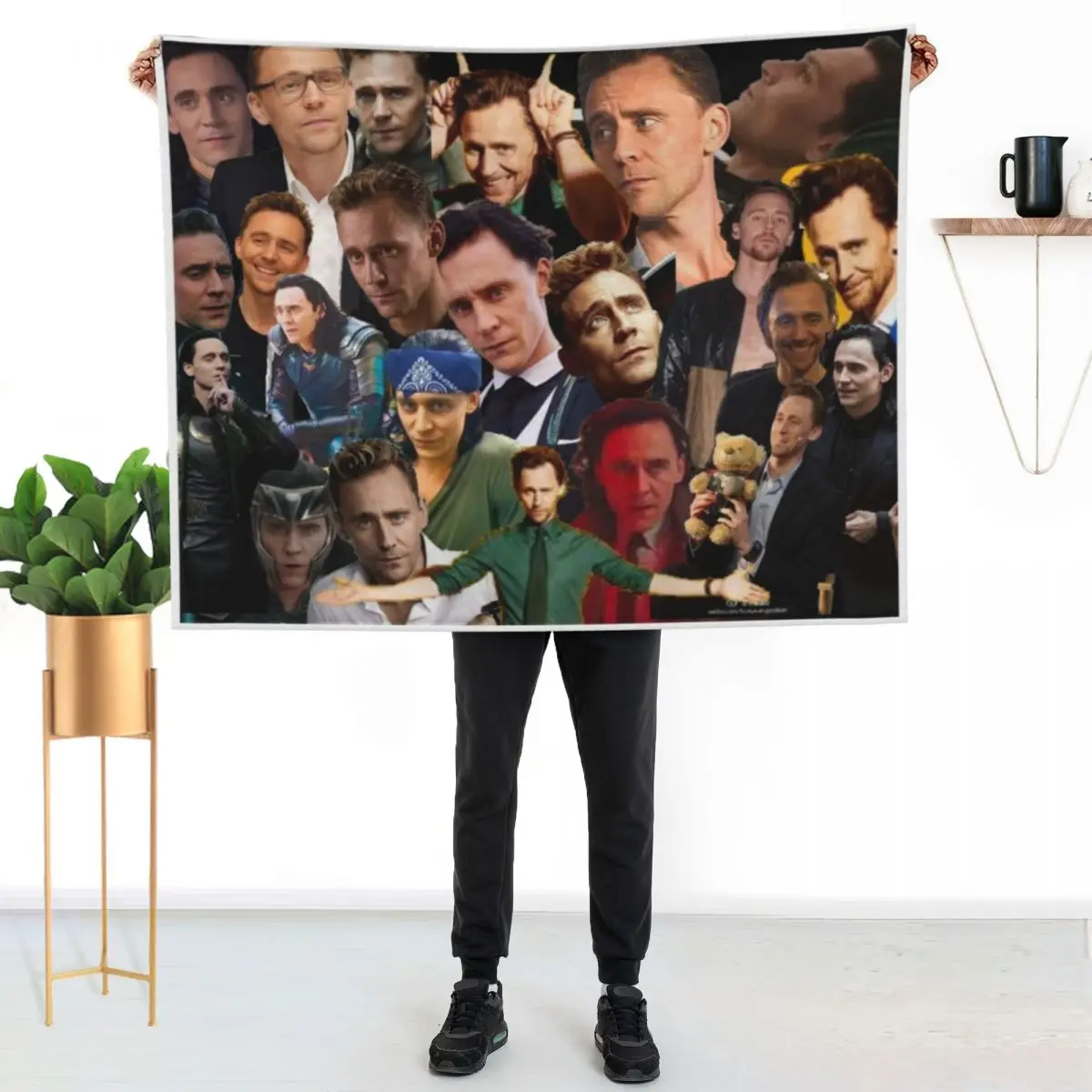 Tom Hiddleston collage Throw Blanket Thins Blankets For Bed Beautifuls Decorative Beds Luxury St for babies Blankets