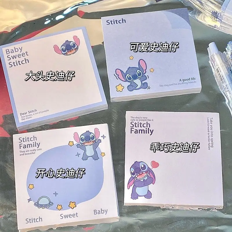 50pcs Disney Stitch Sticky Note Anime N Times Memo Removable Sticky Cartoon Stickers Student School Supplies Stationery