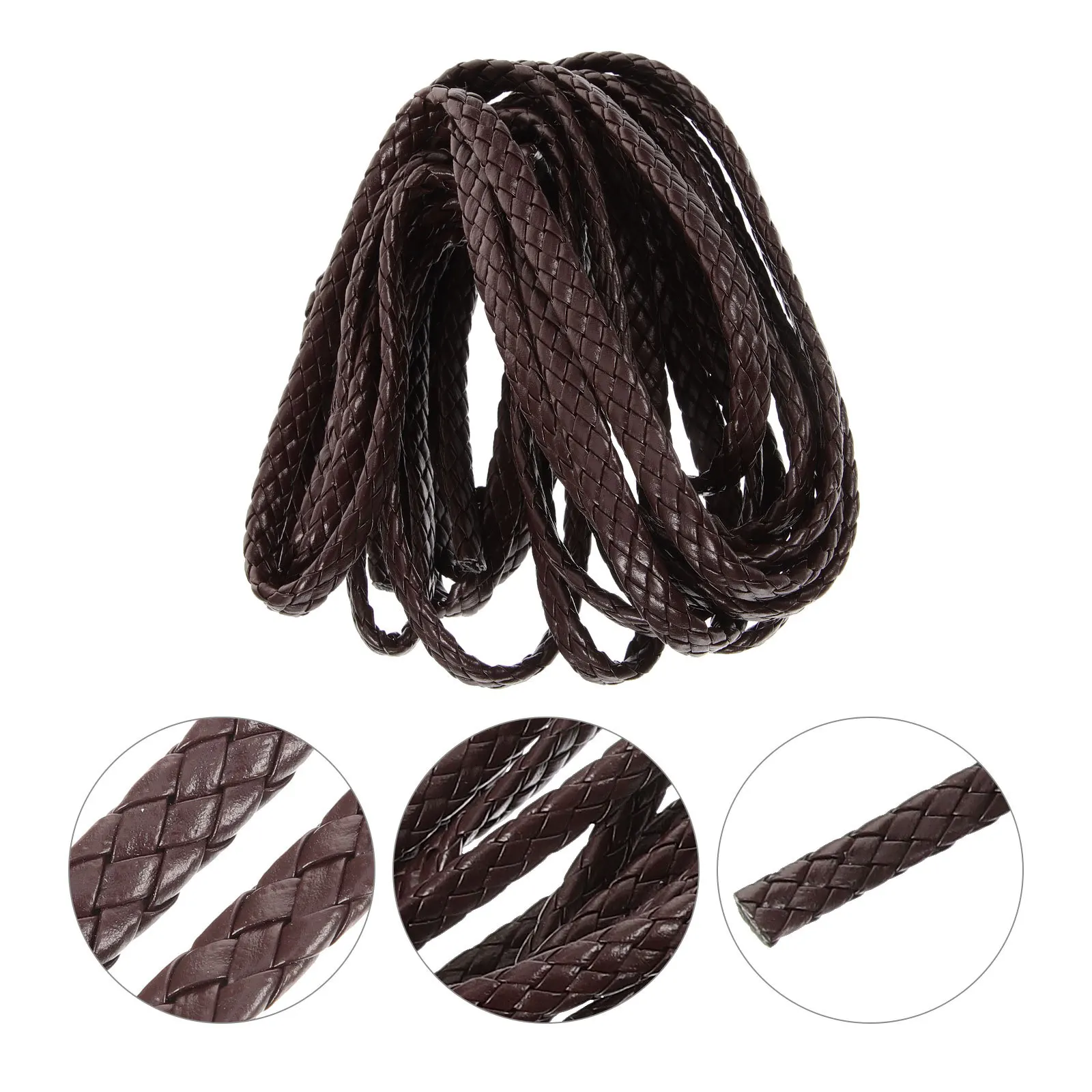 

Braided Cord PU Soft Flexible Flat Shape Ideal for DIY Cord Crafts Bracelet Necklace Jewelry Making Supplies