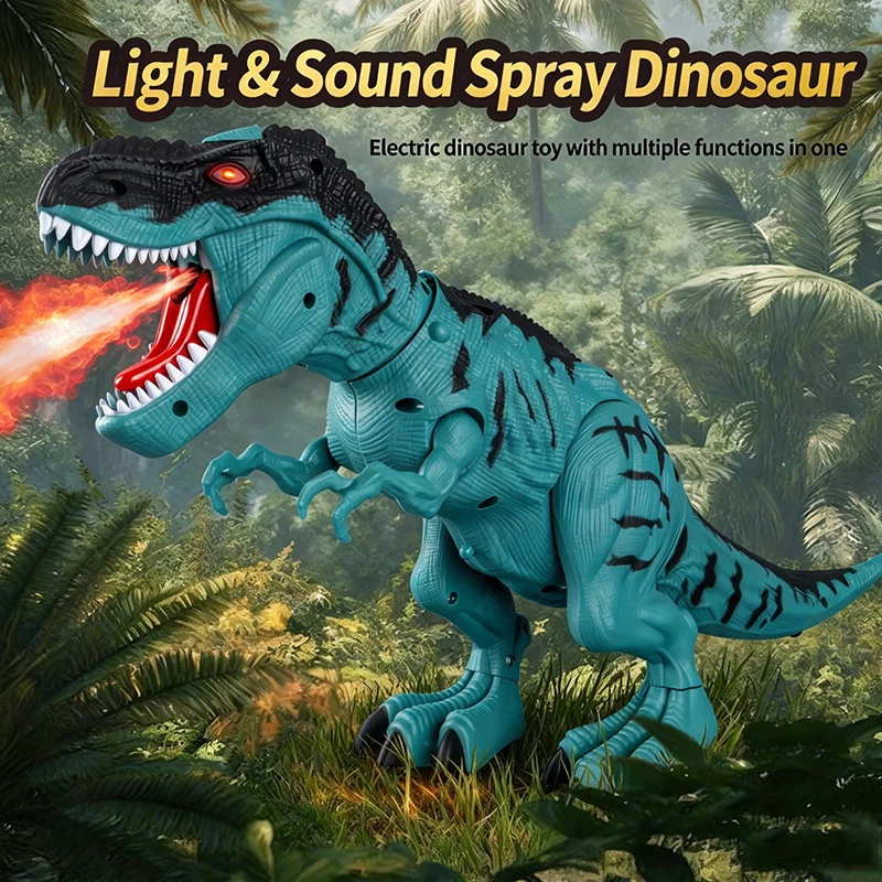 Electric Toy Large Size Walking Spray Lay Eggs Dinosaur Robot for Kids With Light Sound Mechanical Dinosaurs Model Toys