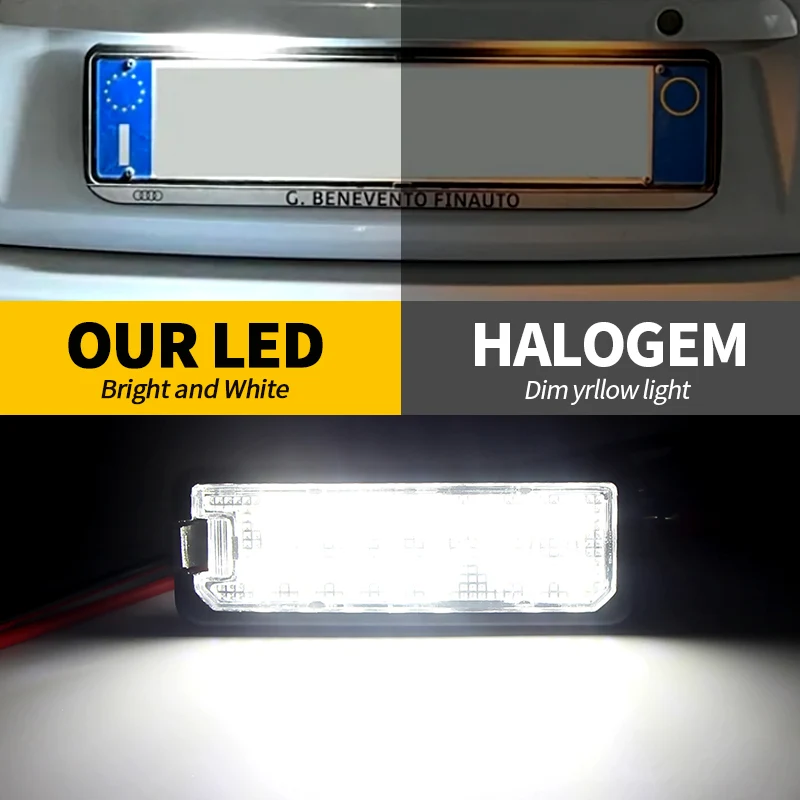 2x Canbus LED License Number Plate Light 12v For Seat Leon Exeo Toledo Altea 5P Ibiza Skoda Superb 3T VW Amarok Passat CC B7 B8 - view 3