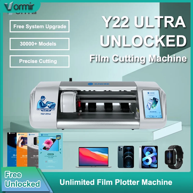 

SUNSHINE Y22 Ultra Unlocked Screen Protector Cutting Machine Protective Films Plotter Hydrogel Movies Cutter