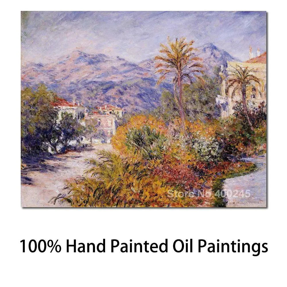 

Strada Romana in Bordighera Ii Claude Monet Painting for Sale Oil on Canvas Hand Painted High Quality