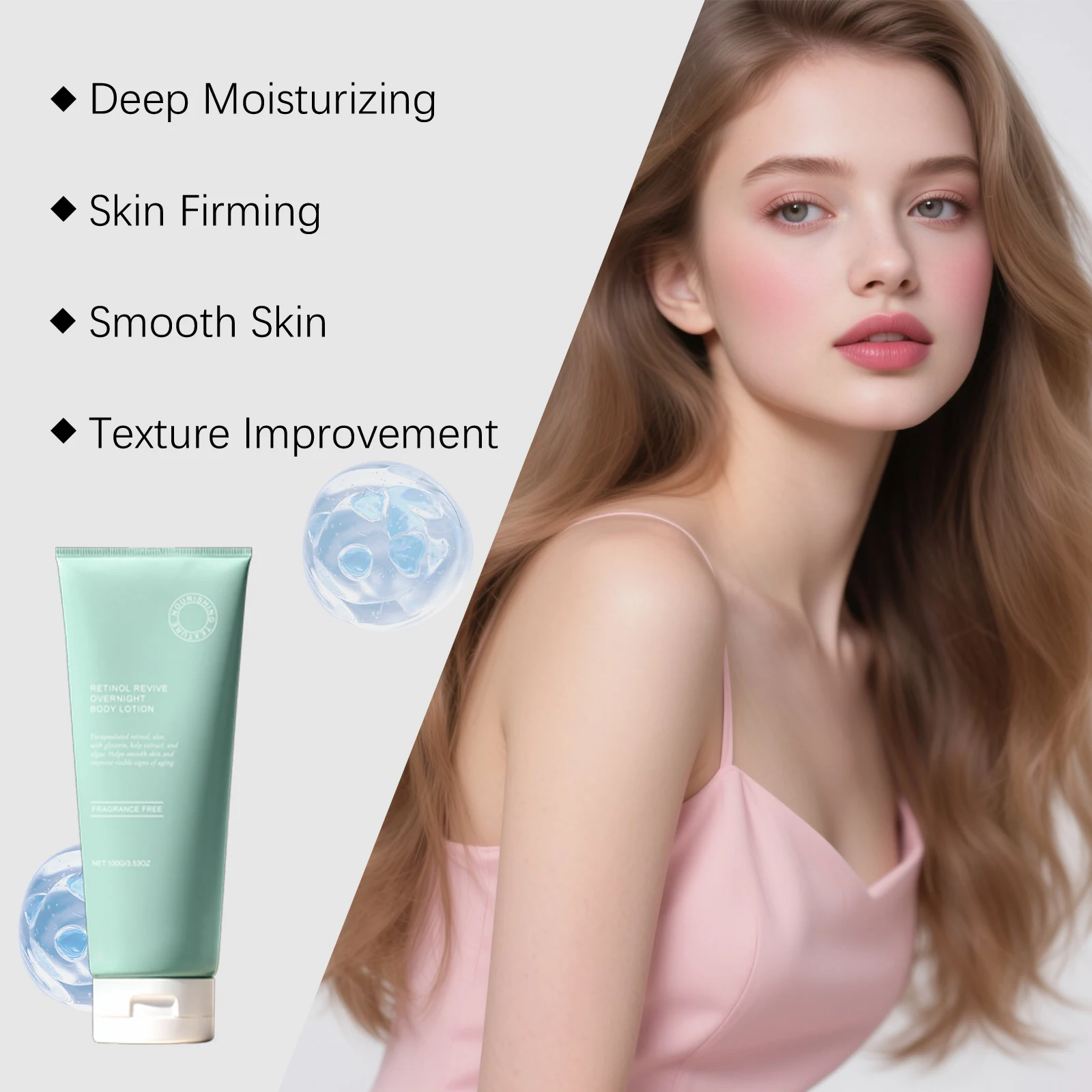 Night Moisturizing Body Lotion Anti Aging Firming Hydrating Brighten Increase Skin Elasticity Whitening Body Skin Care Product view 3