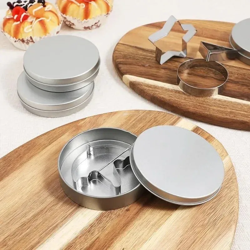 12개 한국식 설탕 사탕 만들기 도구, 오징어 설탕 게임 키트, 스테인리스 스틸 쿠키 커터, 파티용 설탕 쿠키 세트