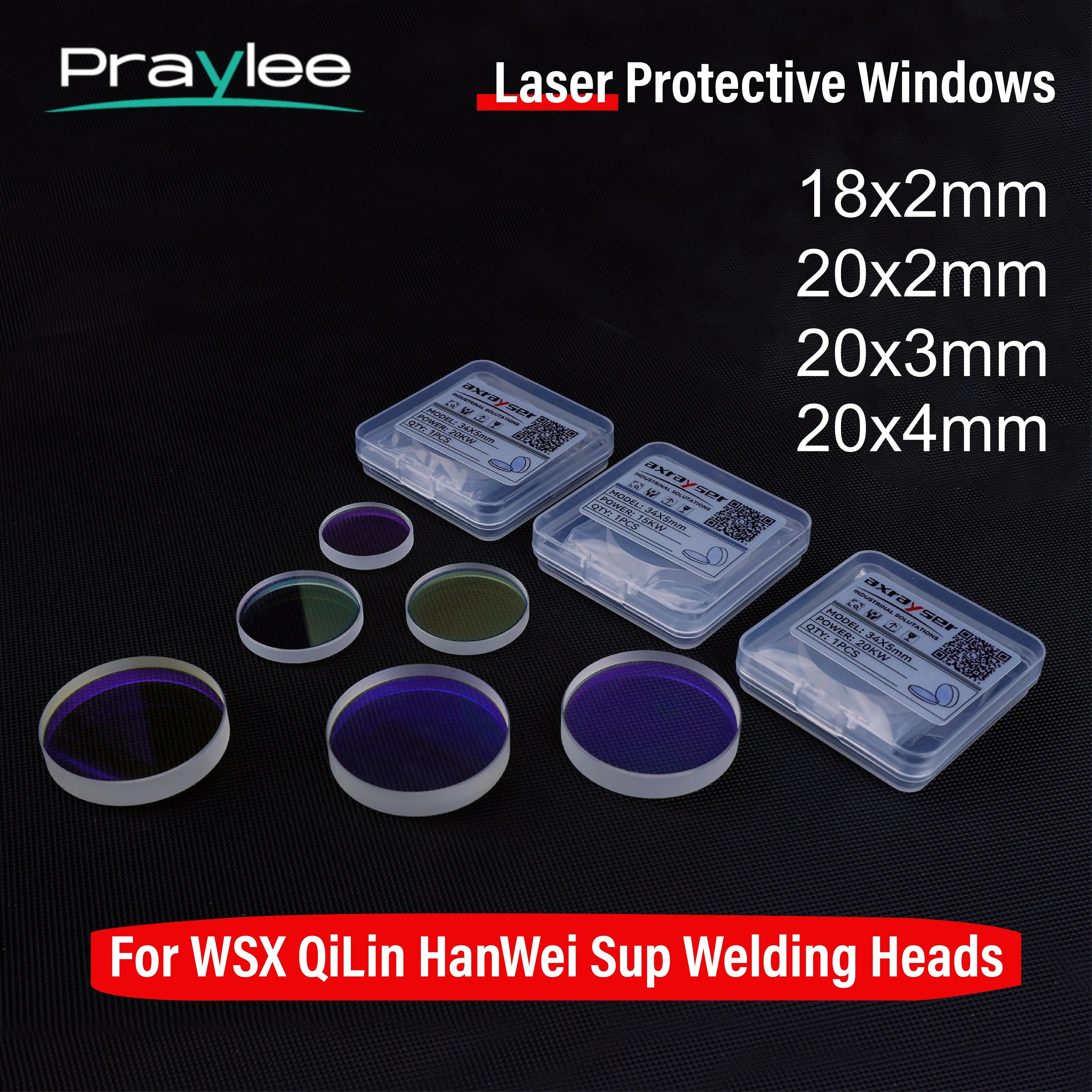 Laser Welding Protective Lens 18x2 20x2 20x3 20x4mm Protective Window Glass for SUP WSX Qilin Au3Tech Laser Welder