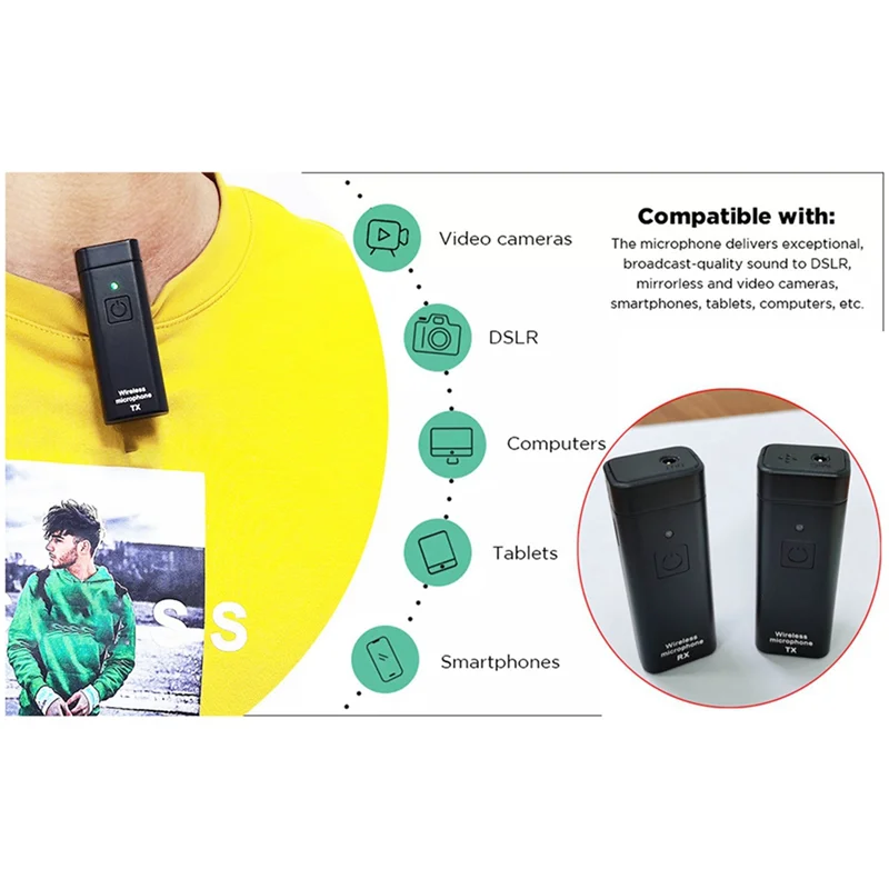 AS95-Radio طوق كليب البث المباشر الحد من الضوضاء ميكروفون مسجل فيديو ميكروفون