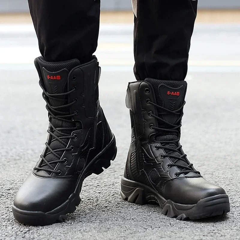 Men Male masculine Botas Tacticas Hombre Militar Masculine sneakerMotorcycle Ankle Combat Boots Black Botas Militares Hombre