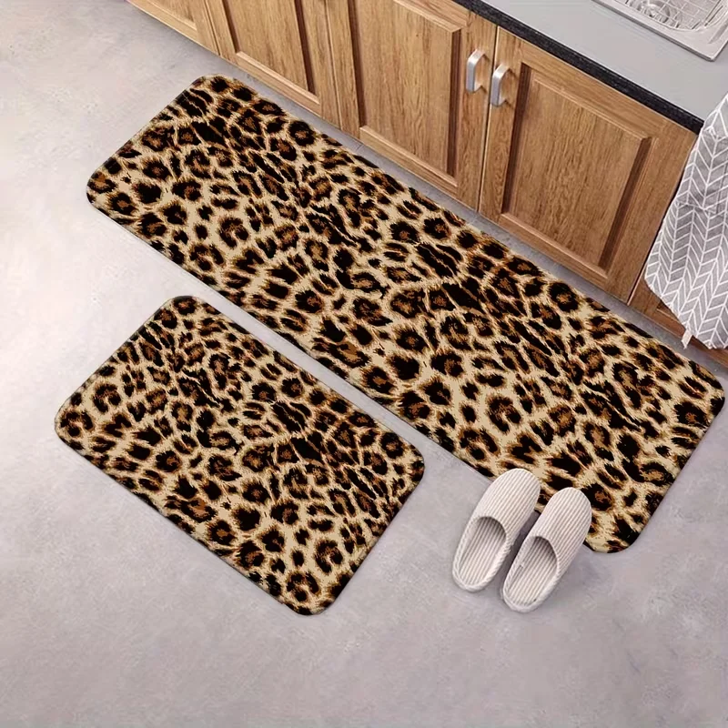 Vintage Cheetah Spot Pattern Printed Rug Sofa Bedside Rug Indoor Kitchen Sink Corridor Dining Area Home Decor Floor mat