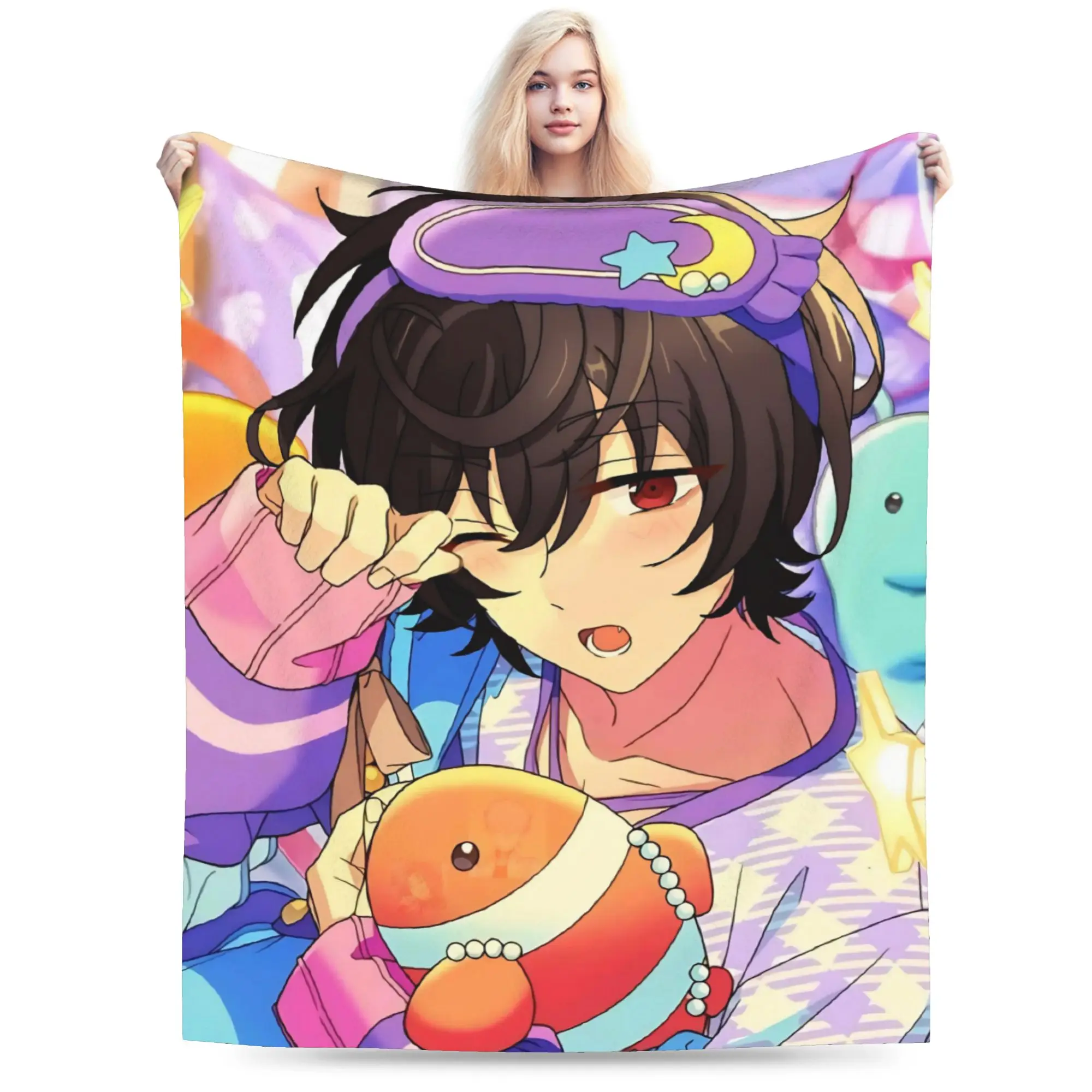 E-Ensemble-Stars Blanket Warm Cozy Fluffy  Throw Blankets for Sofa 50x60 Inch Multi-size Quilt